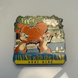 Disney Pin EPCOT Living with the Land Chip & Dale Pumpkin